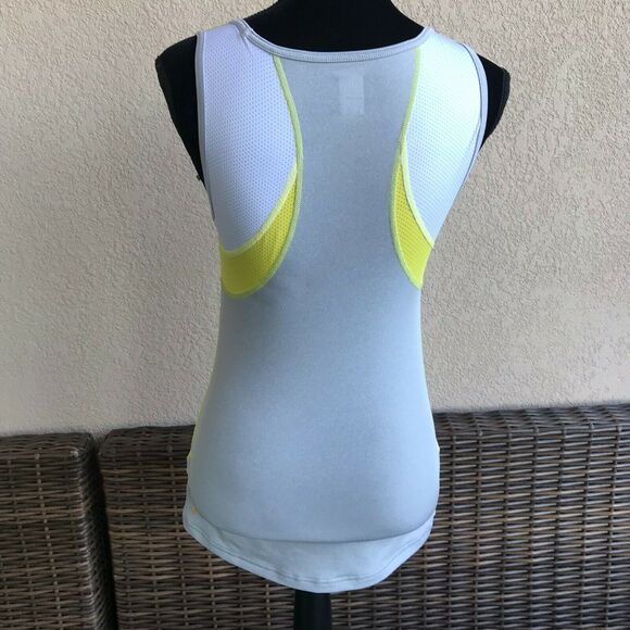 lucy Womens Tank Top Size XS Activewear Tech Endurance Reflective Gray Yellow - Picture 2 of 6